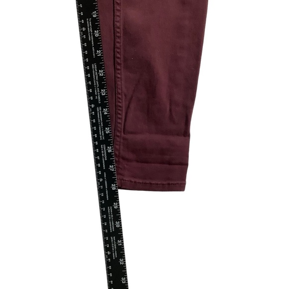 Abercrombie and Fitch Crimson Red Burgundy Skinny Ankle Jeans Size 2 Y2K 26 - Picture 6 of 9